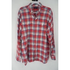 Proper Cloth Shirt Pink Plaid Flannel Button Down Long Sleeve Casual Men's XL